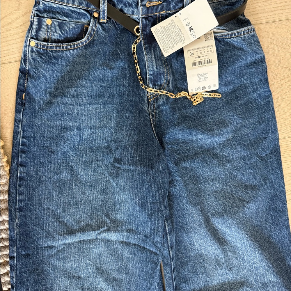 Zara Blue Flare & Wide Leg Jeans